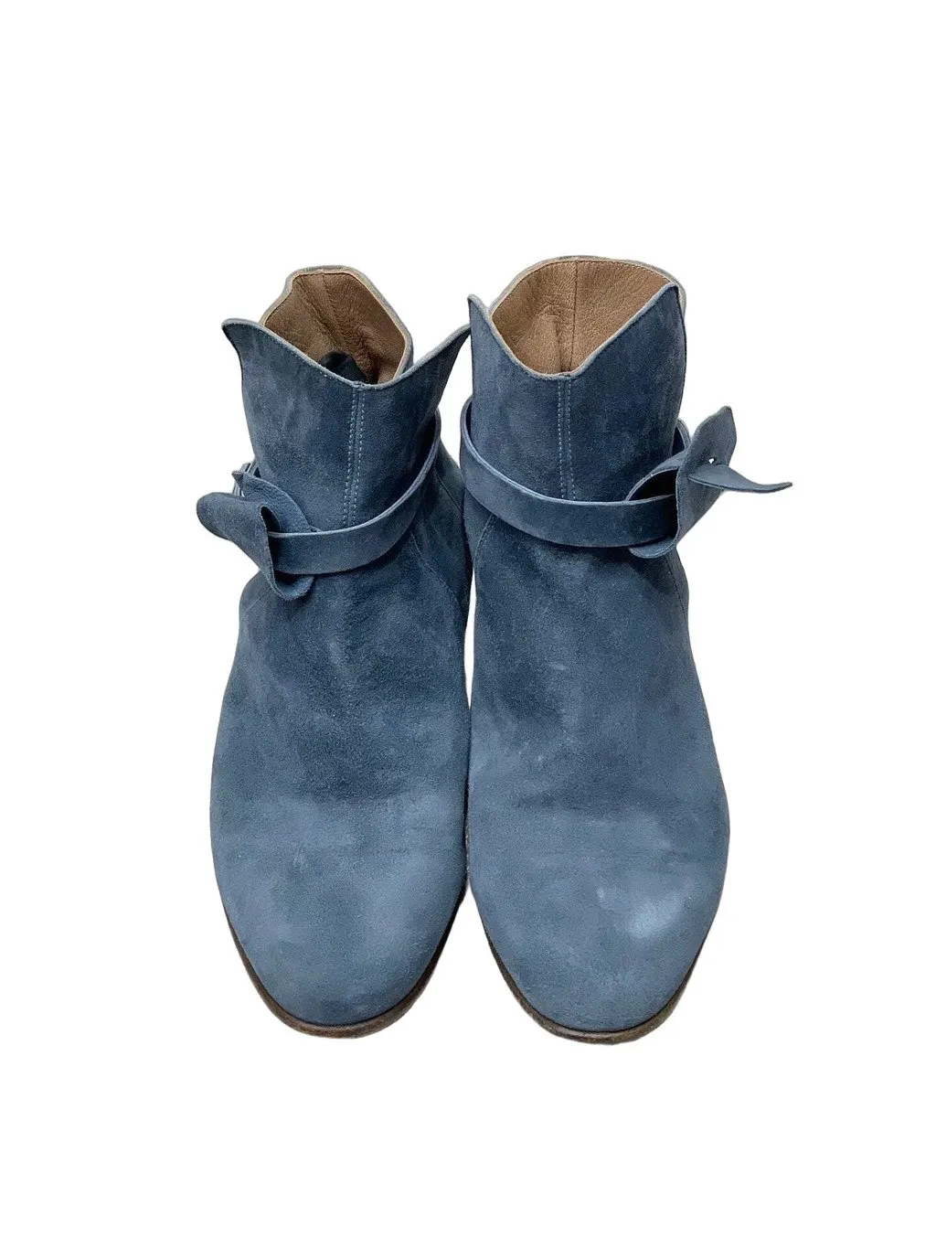Hermès Kelly Blue Suede Boots