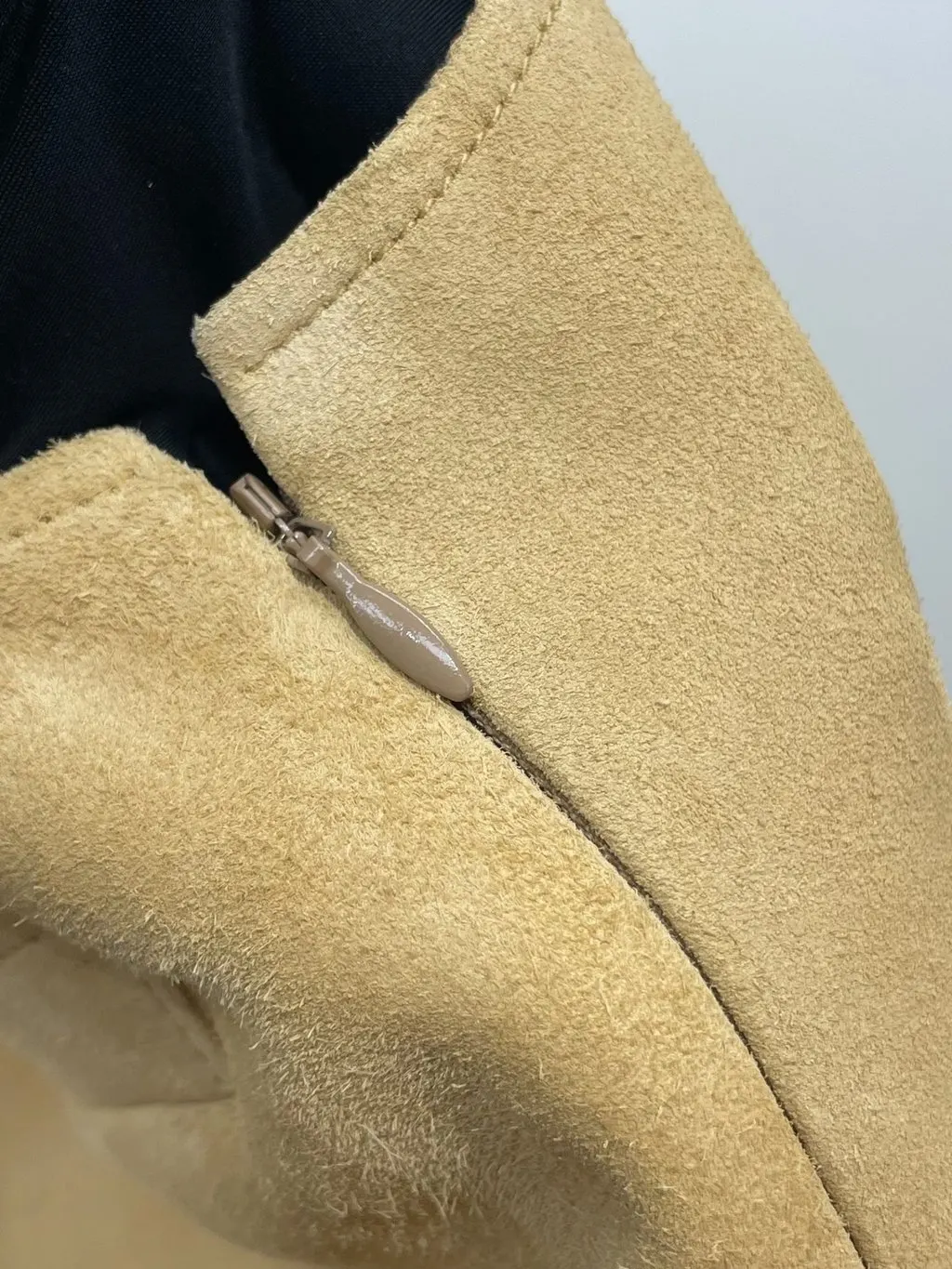 Chanel Camel Suede Dress Camel Suede Very good - Model View