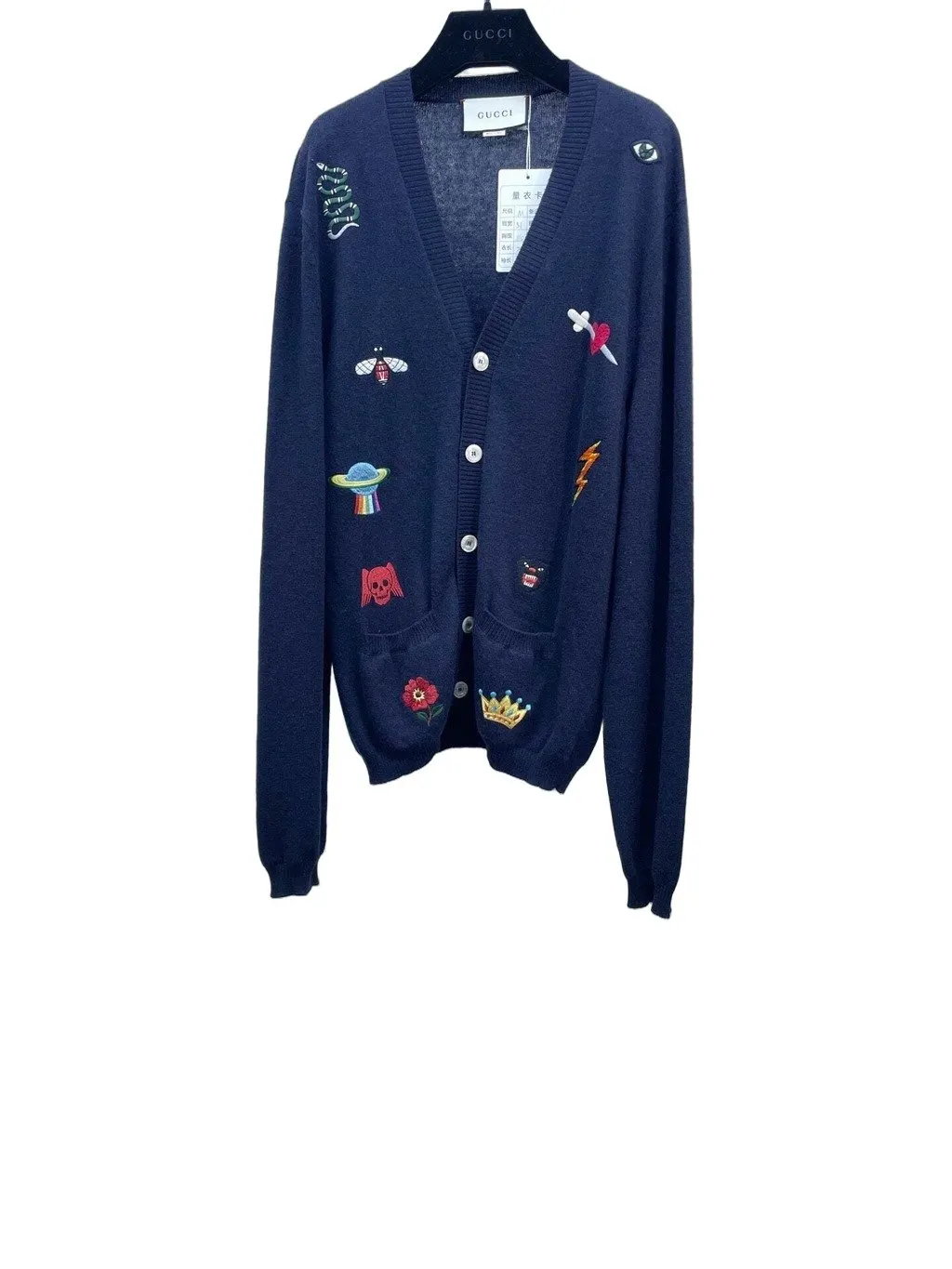 Gucci Navy Wool Knitwear