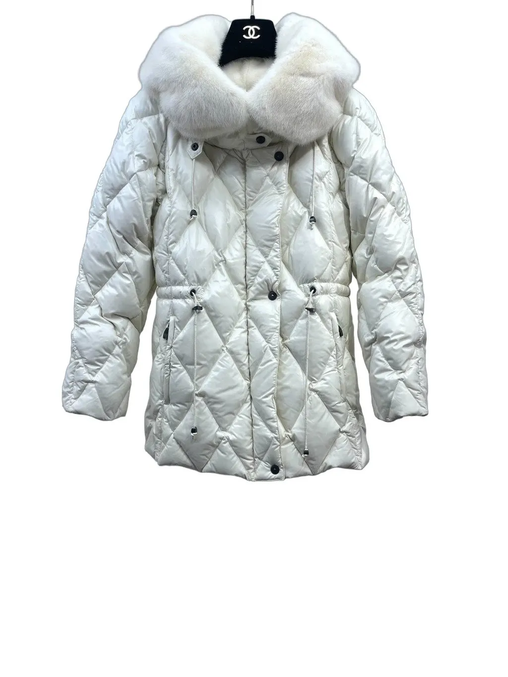 Max Mara White Polyamide Coat