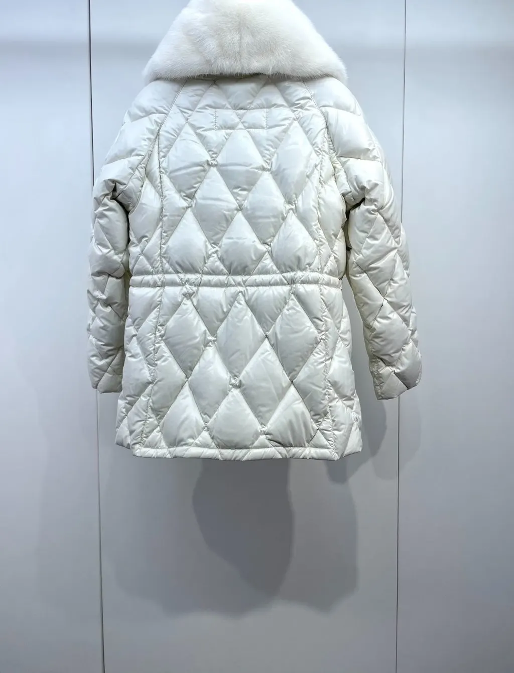 Max Mara White Polyamide Coat White Polyamide Very good - Back View