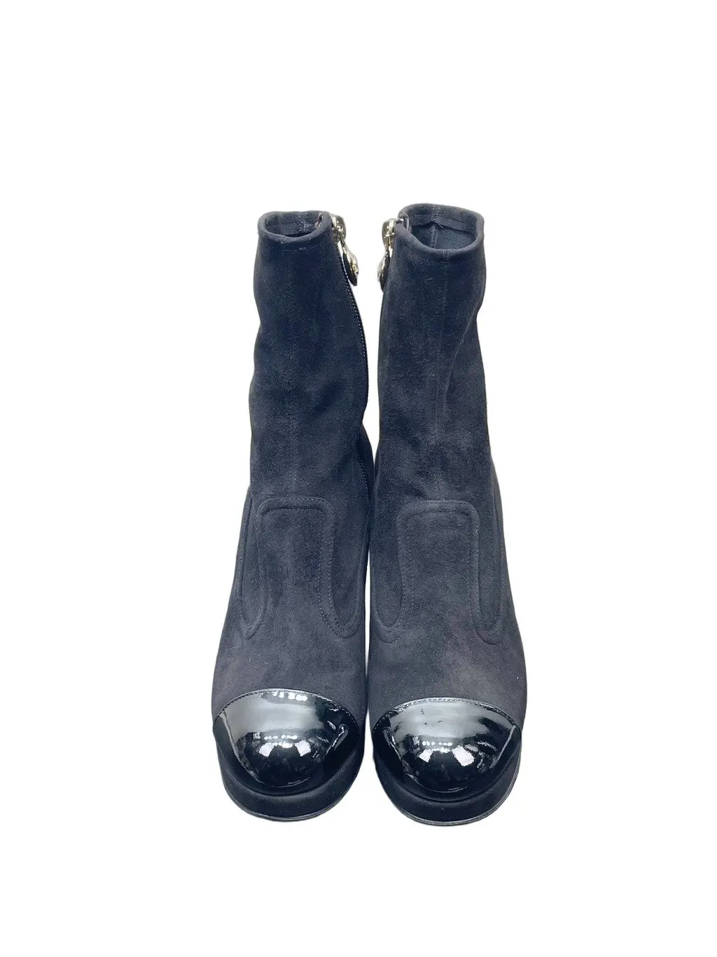 Chanel Black Suede Boots
