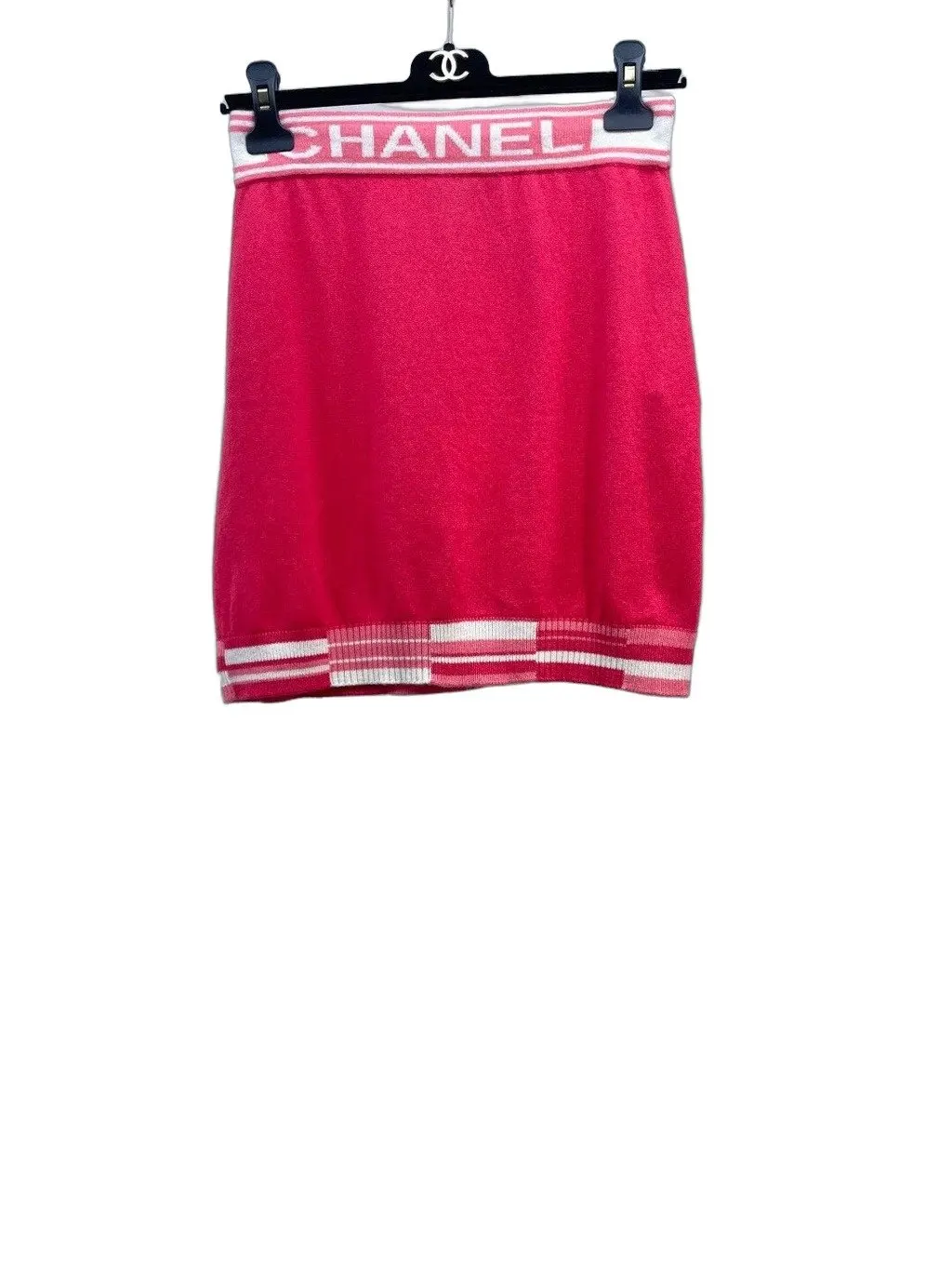Chanel Red Cashmere Skirt