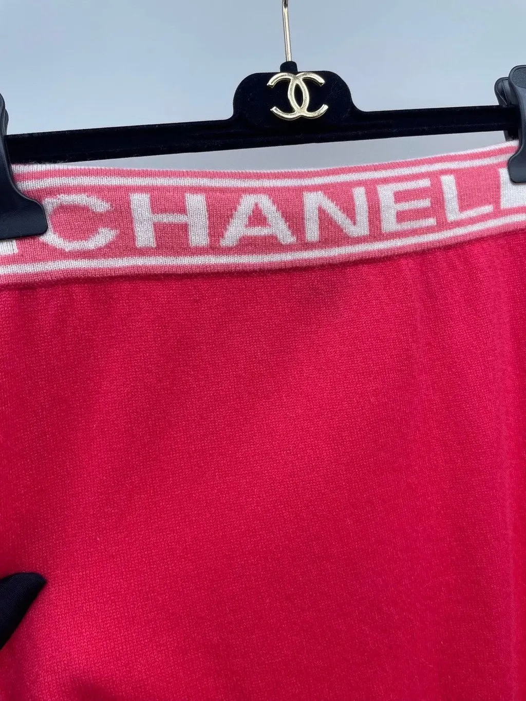 Chanel Red Cashmere Skirt Red Cashmere Very good - Inside View