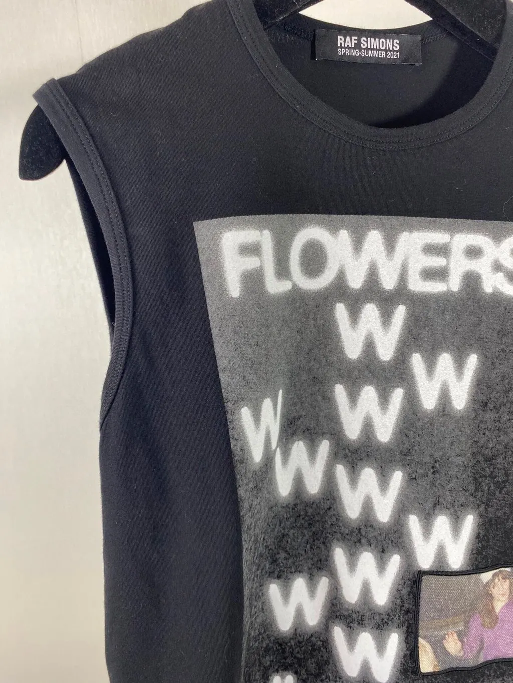 Raf Simons Black Cotton T-Shirt Black Cotton Very good - Model View