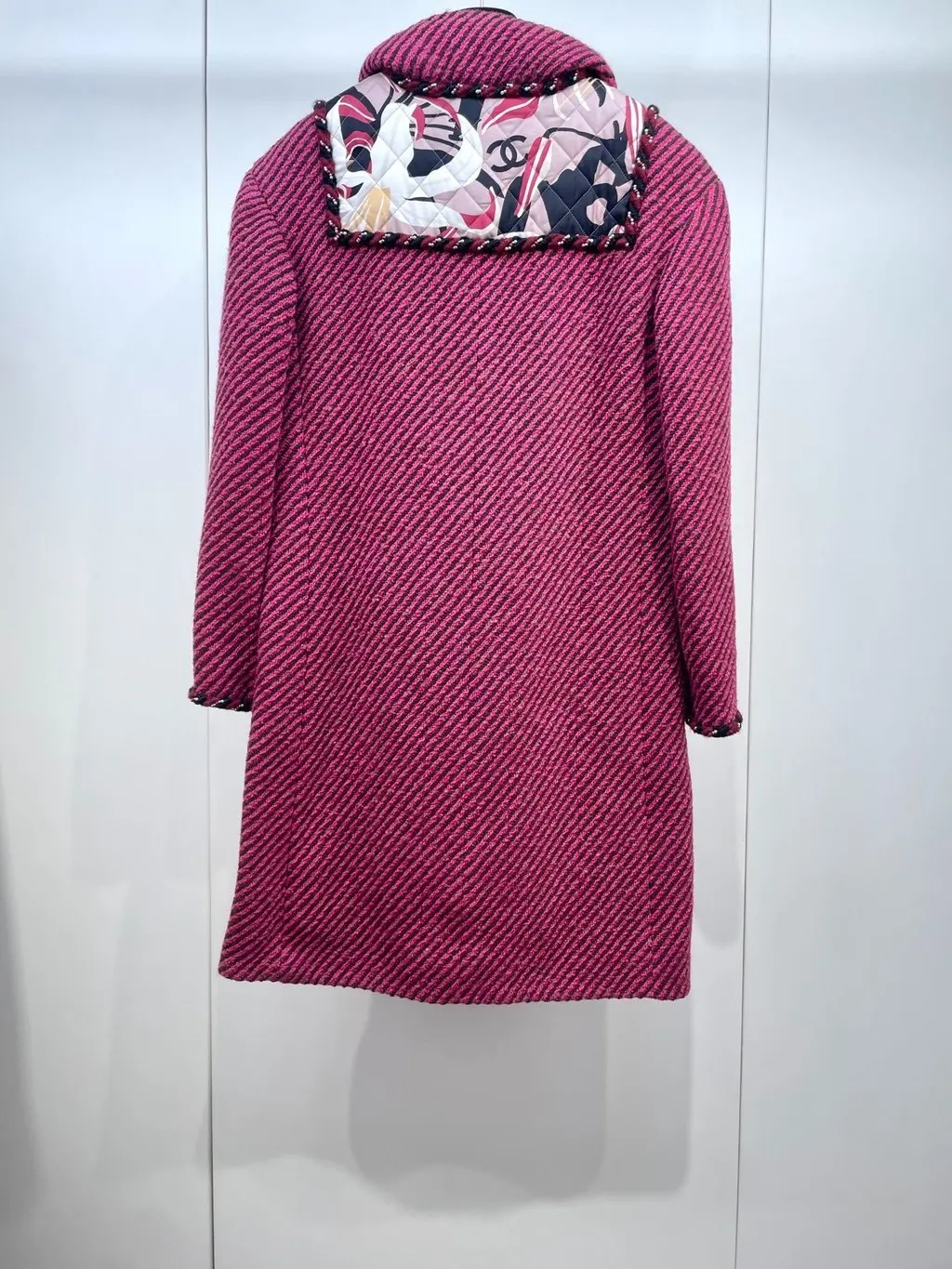 Chanel Tweed Coat MultiColor Tweed Very good - Back View