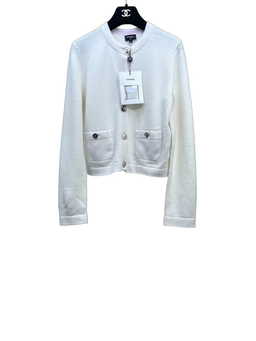 Chanel White Cashmere Knitwear White Cashmere Very good - Front View