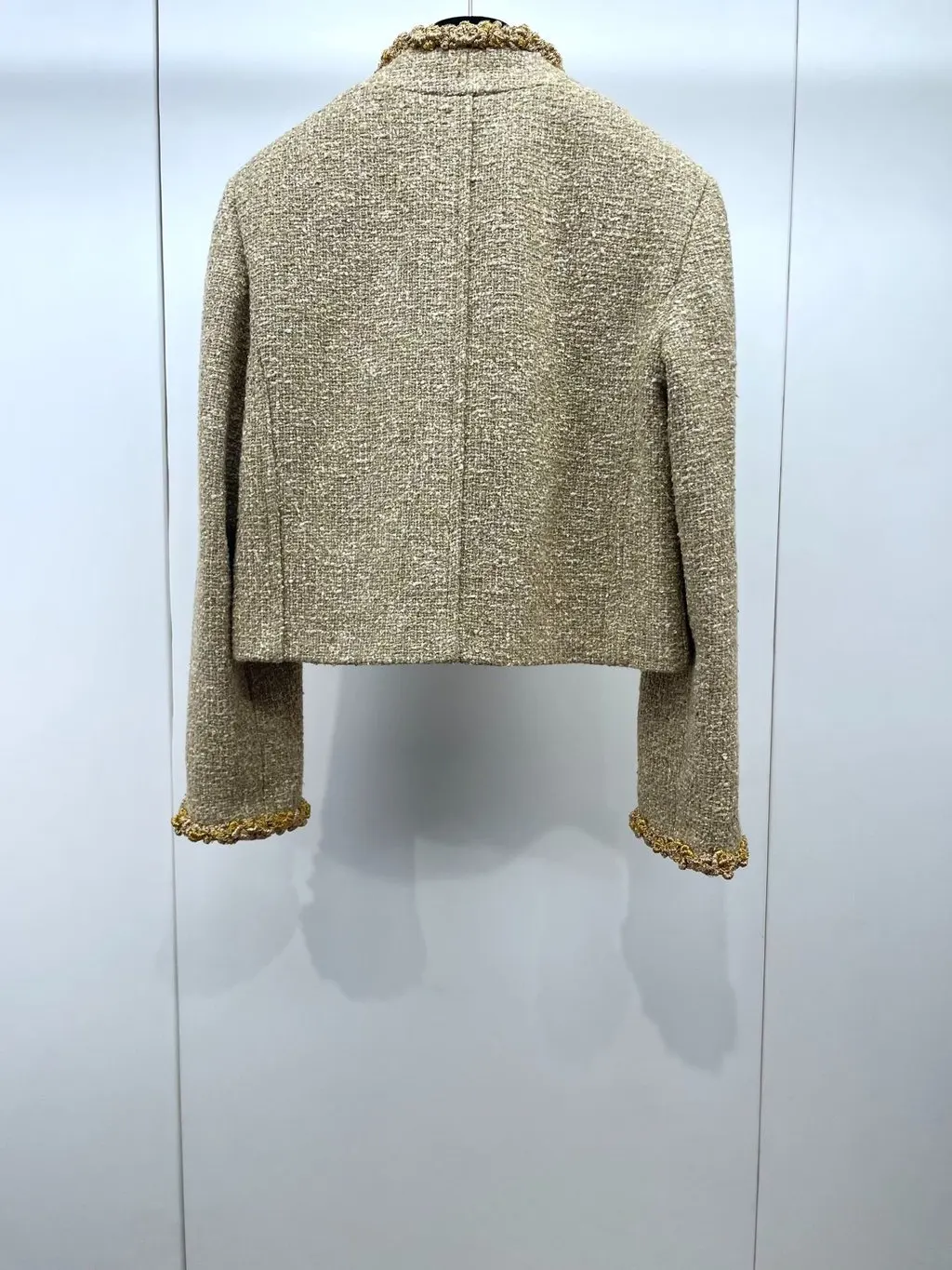 Chanel Gold Tweed Jacket Gold Tweed Very good - Back View