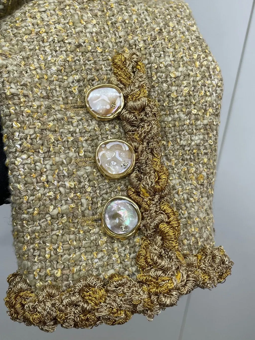 Chanel Gold Tweed Jacket Gold Tweed Very good - Inside View