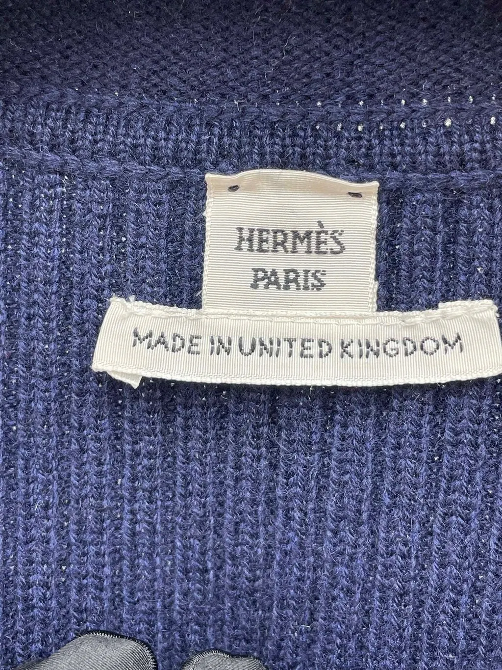 Hermès Navy Cashmere Top Navy Cashmere Very good - Inside View