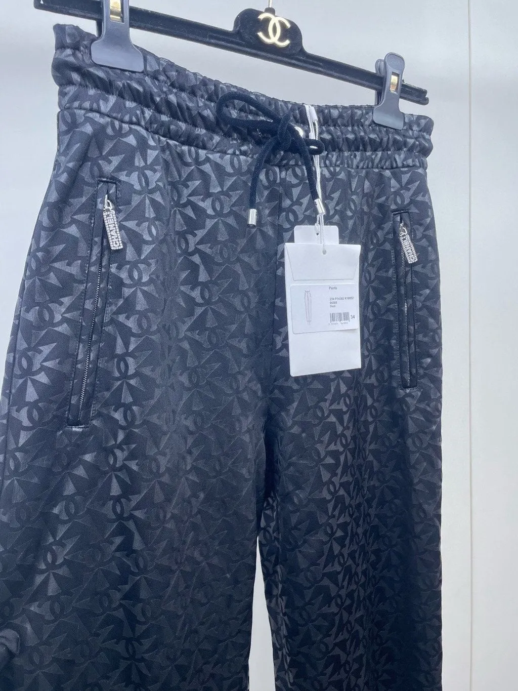 Chanel Black Viscose Trousers Black Viscose Very good - Box View