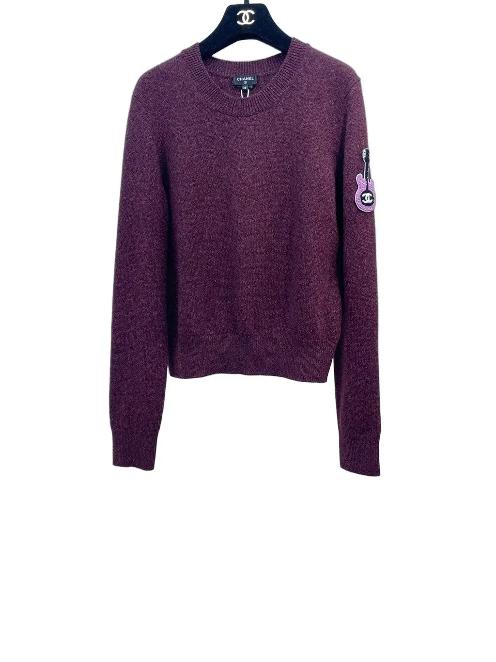 Chanel Burgundy Cashmere Knitwear Burgundy Cashmere Very good - Front View