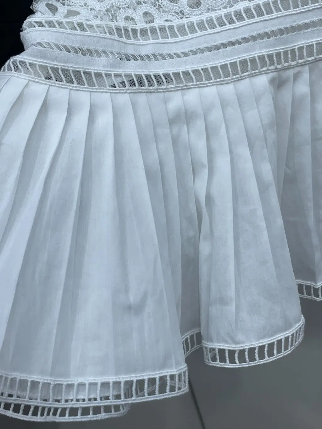 Chanel White Lace Dress White Lace Very good - Box View