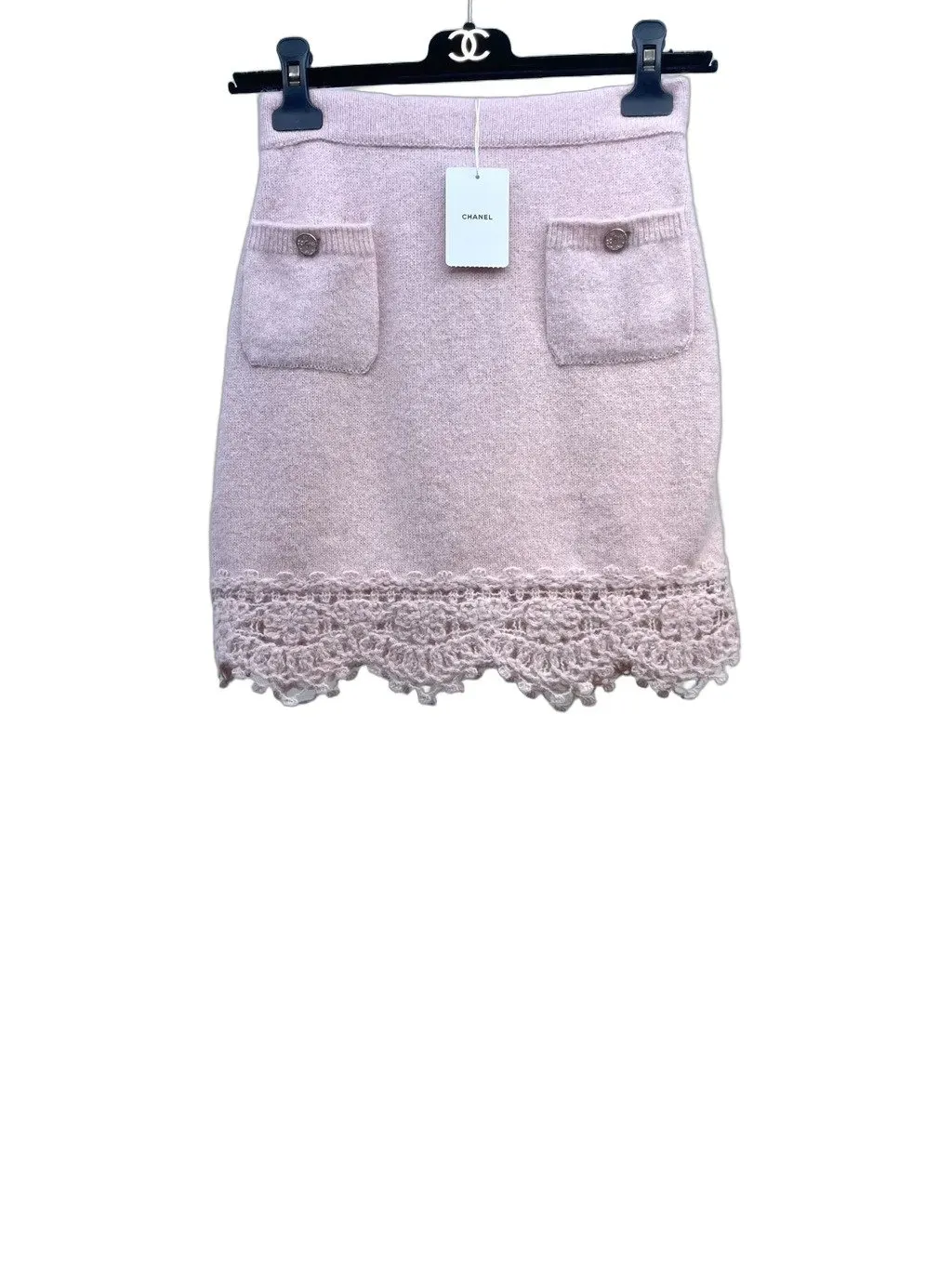 Chanel Pink Cotton Skirt Pink Cotton Very good - Front View