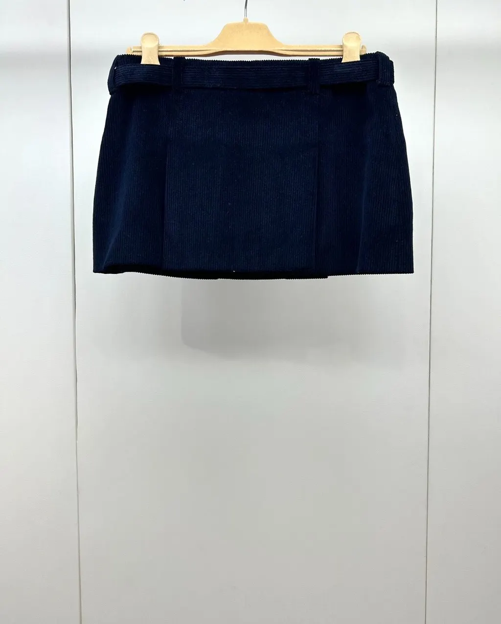 Miu Miu Navy Cotton Skirt Navy Cotton Very good - Back View