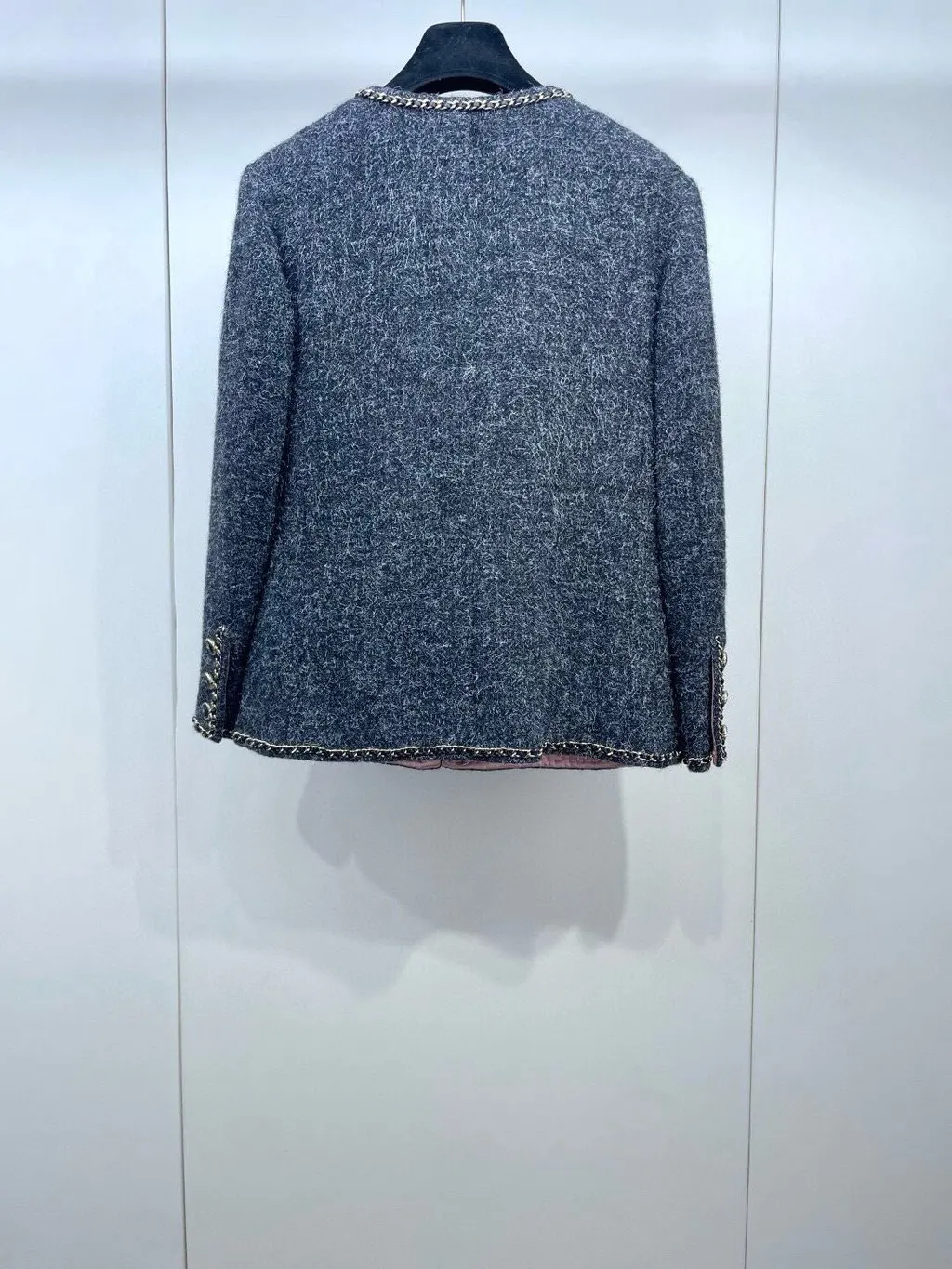 Chanel Grey Tweed Jacket Grey Tweed Very good - Back View