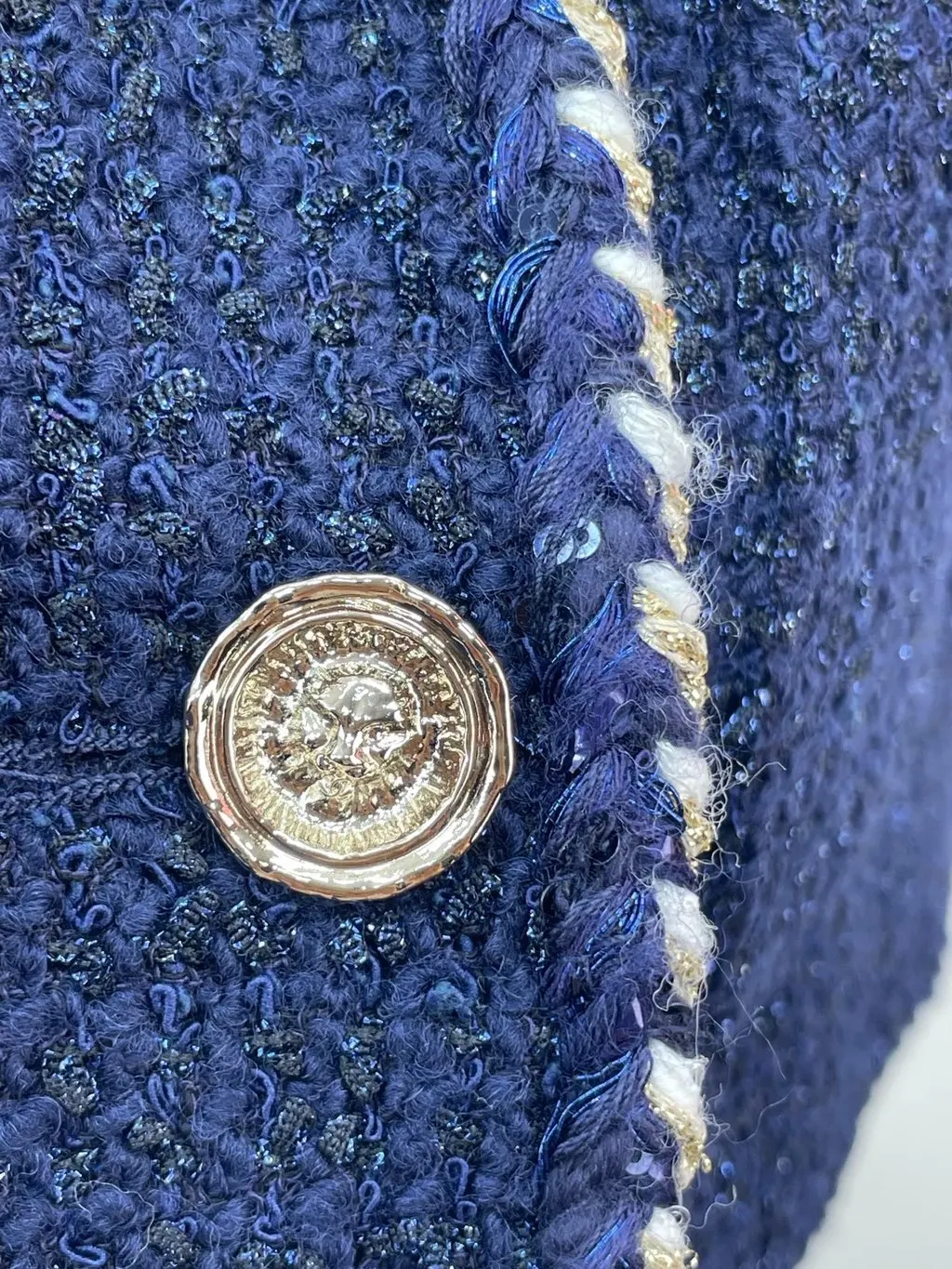 Chanel Tweed Jacket MultiColor Tweed Very good - Model View