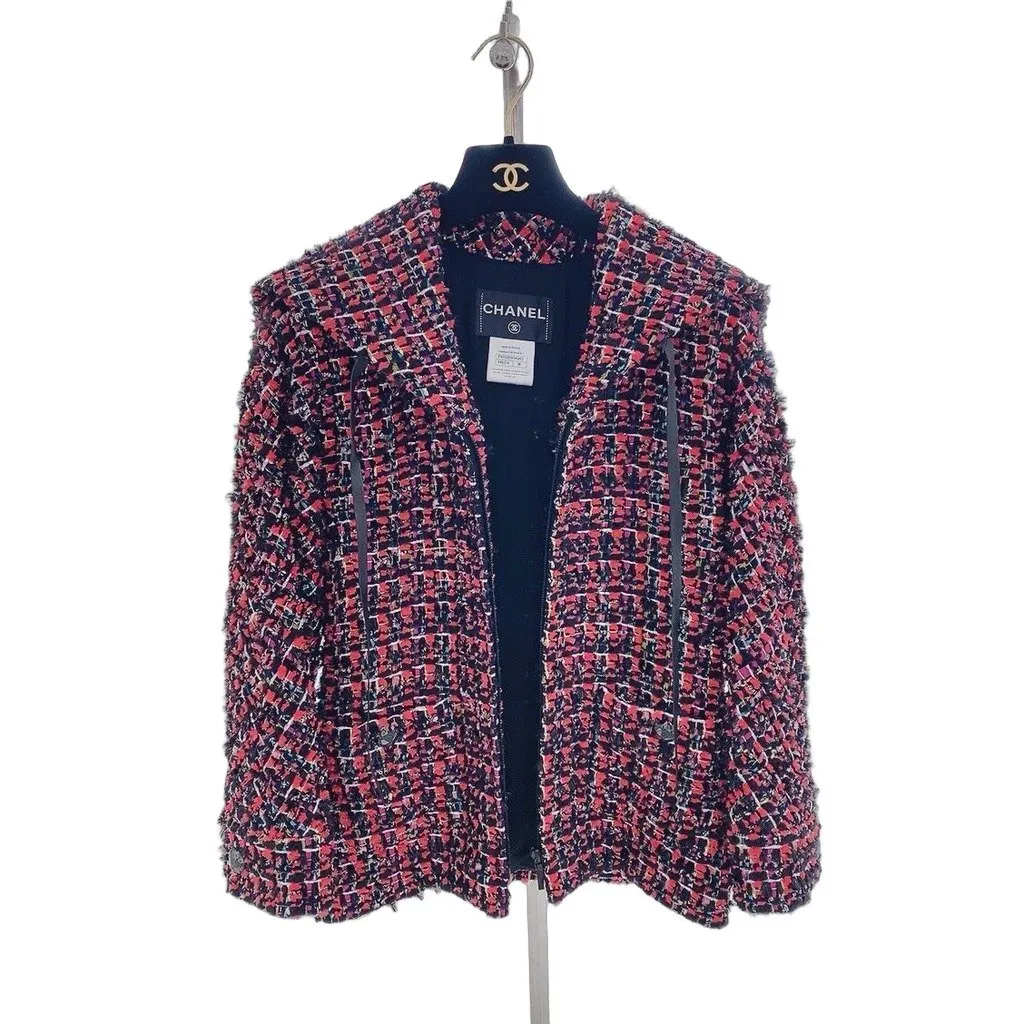 Chanel Tweed Jacket MultiColor Tweed Very good - Front View