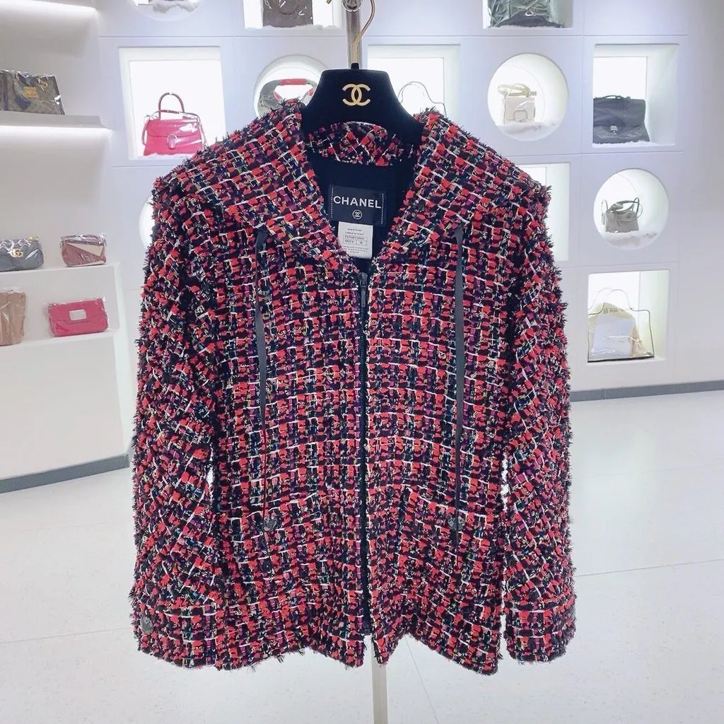 Chanel Tweed Jacket MultiColor Tweed Very good - Back View