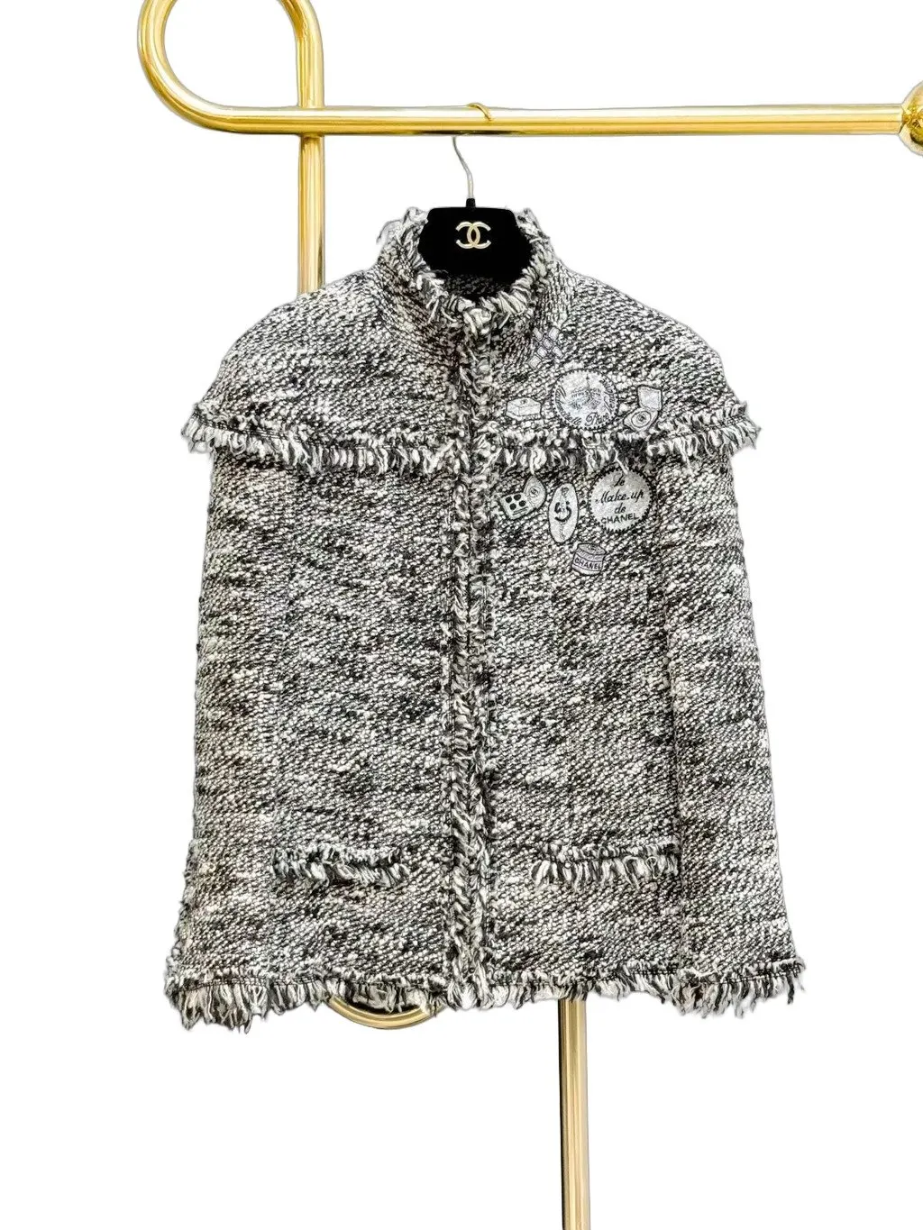 Chanel Tweed Jacket MultiColor Tweed Very good - Front View