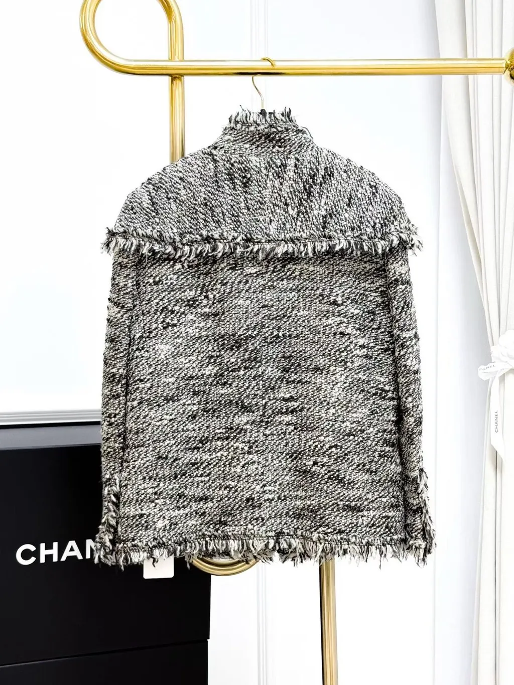 Chanel Tweed Jacket MultiColor Tweed Very good - Back View