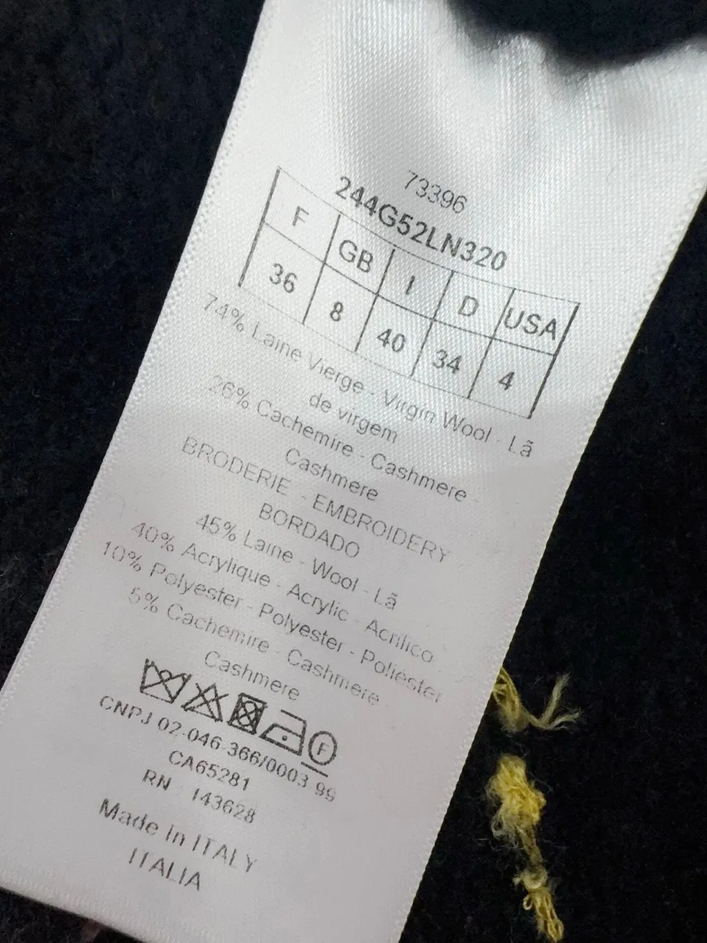 Dior Black Wool Knitwear Black Wool Very good - Box View