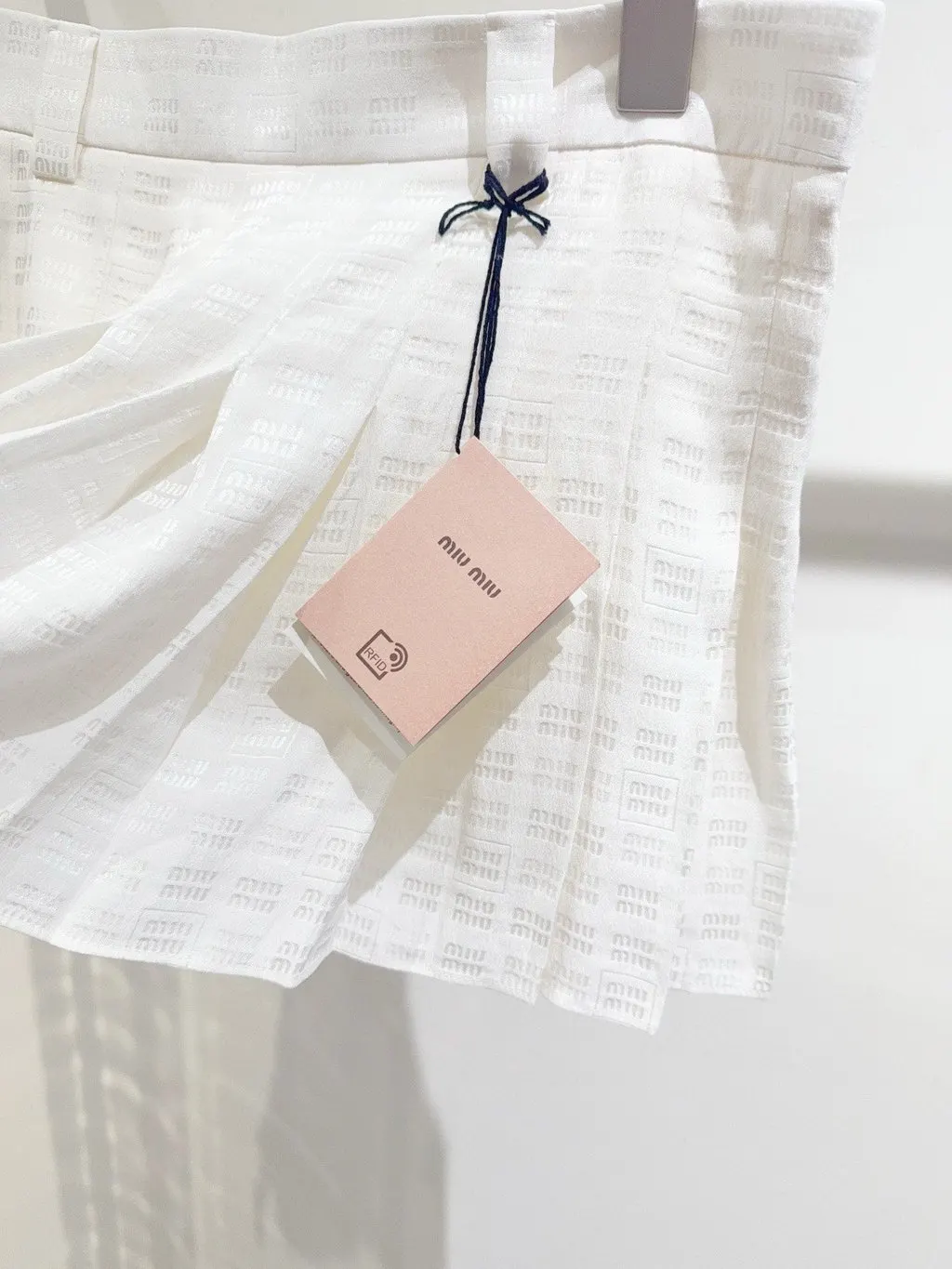 Miu Miu White Cotton Skirt White Cotton Never worn - Inside View
