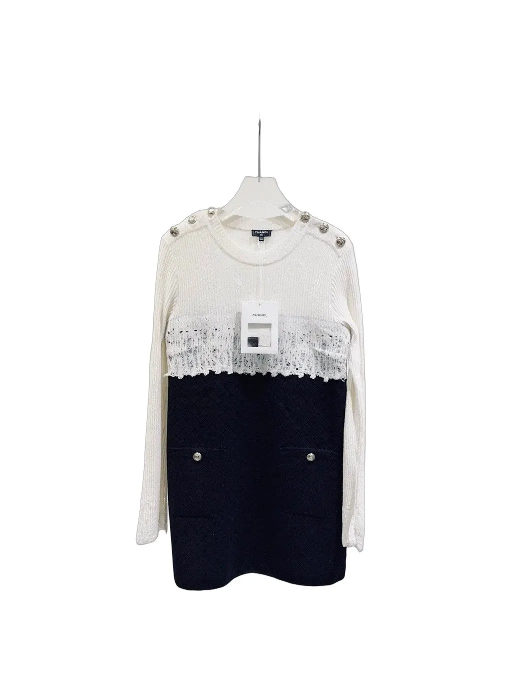 Chanel Wool Dress MultiColor Wool Never worn - Front View