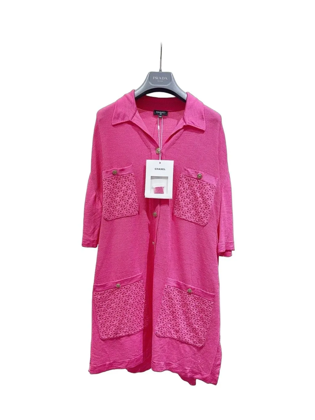 Chanel Pink Viscose Dress Pink Viscose Never worn, with tag - Front View
