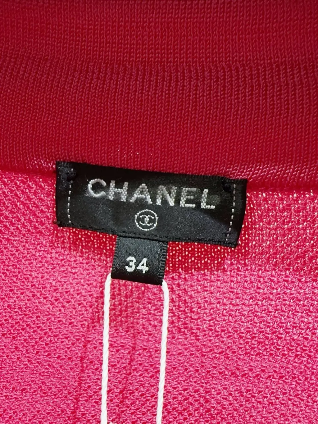 Chanel Pink Viscose Dress Pink Viscose Never worn, with tag - Inside View