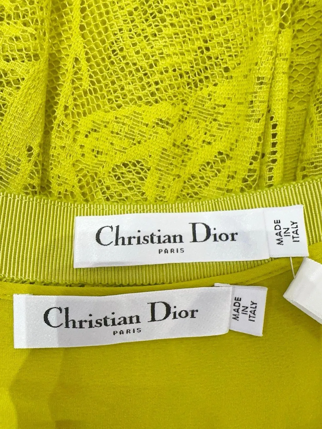 Dior Yellow Cotton Skirt Yellow Cotton Never worn - Model View