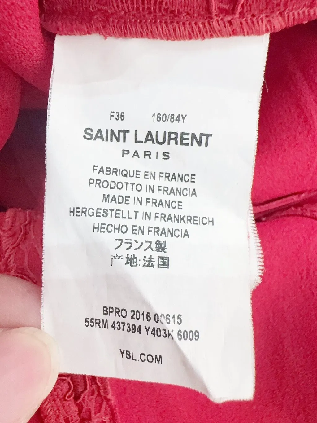 Saint Laurent Red Lace Dress Red Lace Never worn - Box View