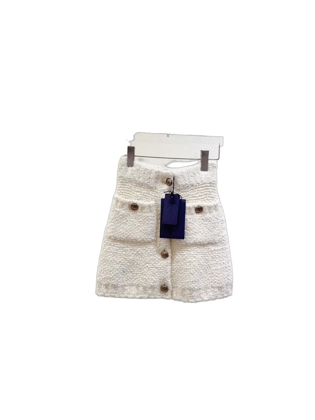 Prada Beige Tweed Skirt Beige Tweed Never worn, with tag - Front View