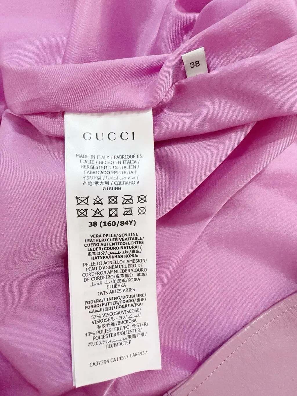 Gucci Leather Jacket MultiColor Leather Never worn - Box View
