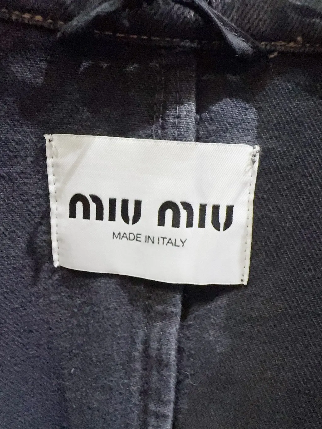 Miu Miu Denim Jacket MultiColor Denim Never worn - Inside View