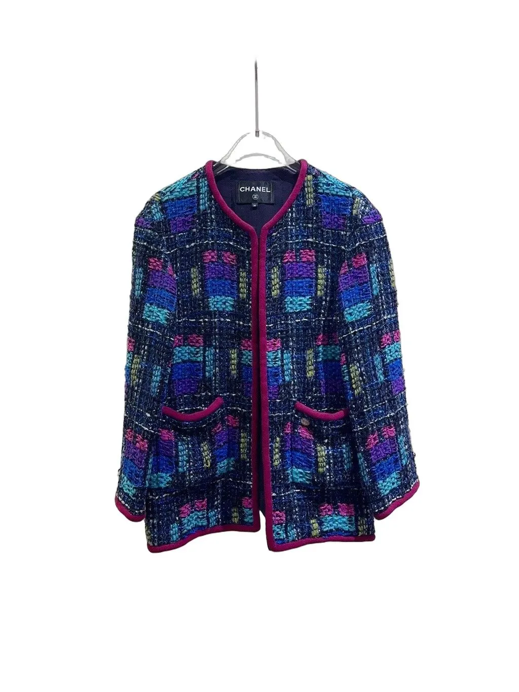 Chanel Tweed Jacket MultiColor Tweed Very good - Front View