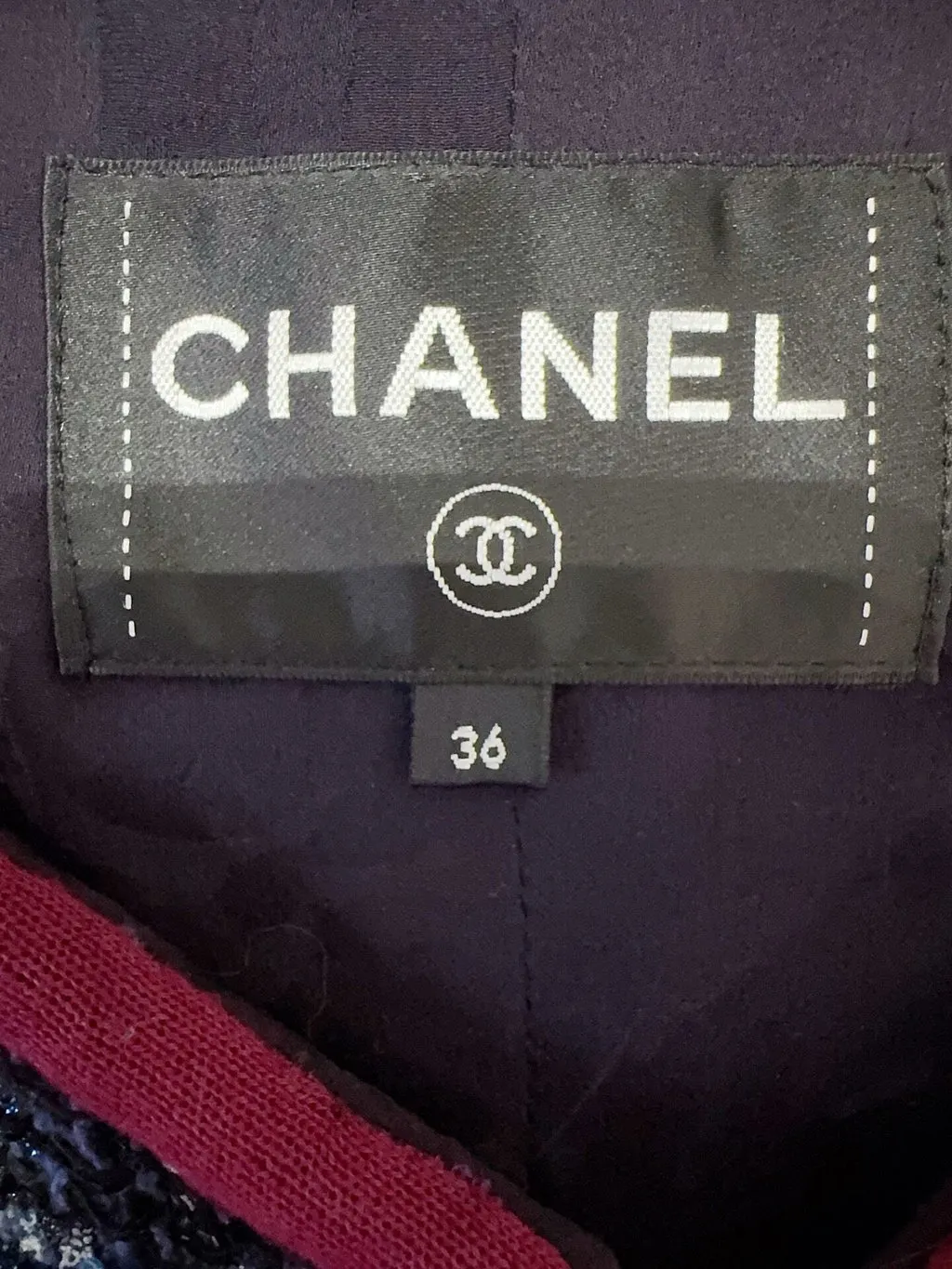 Chanel Tweed Jacket MultiColor Tweed Very good - Model View