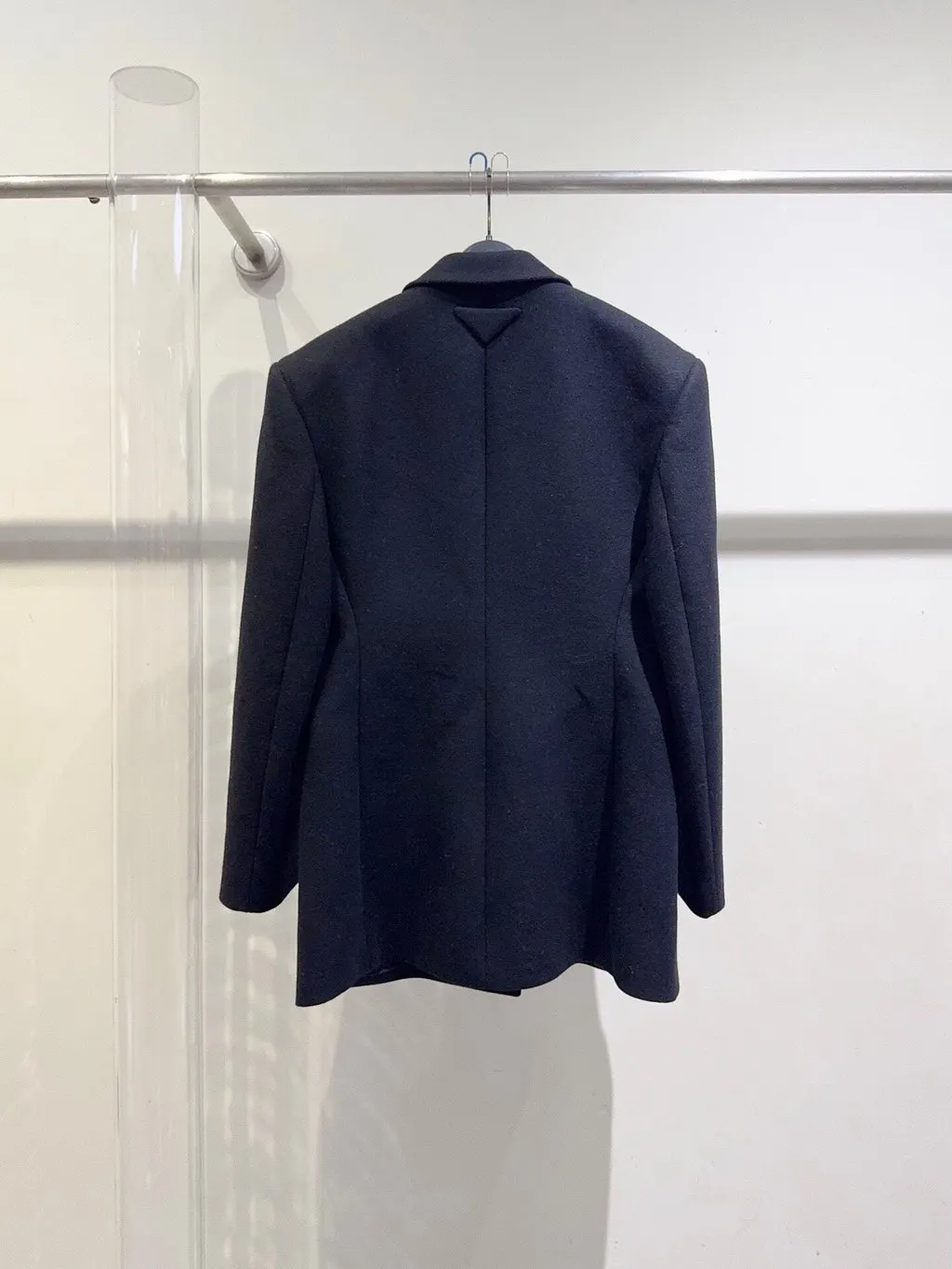 Prada Black Wool Coat Black Wool Never worn - Back View