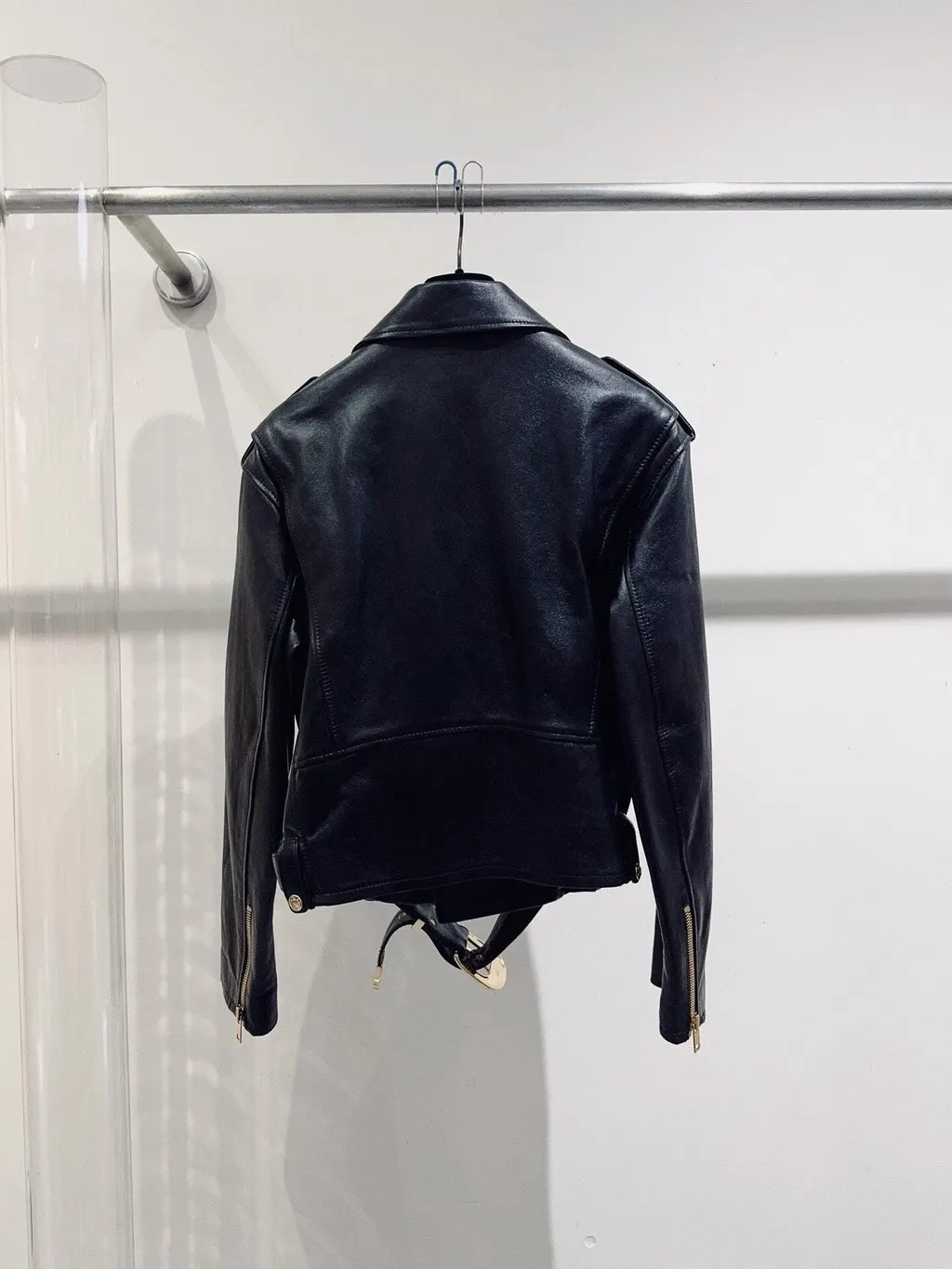 Celine Black Leather Jacket Black Leather Never worn - Inside View