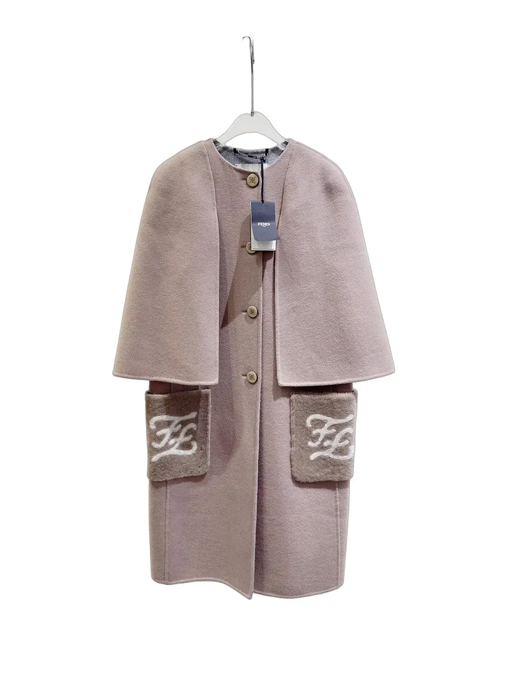 Fendi Beige Wool Coat