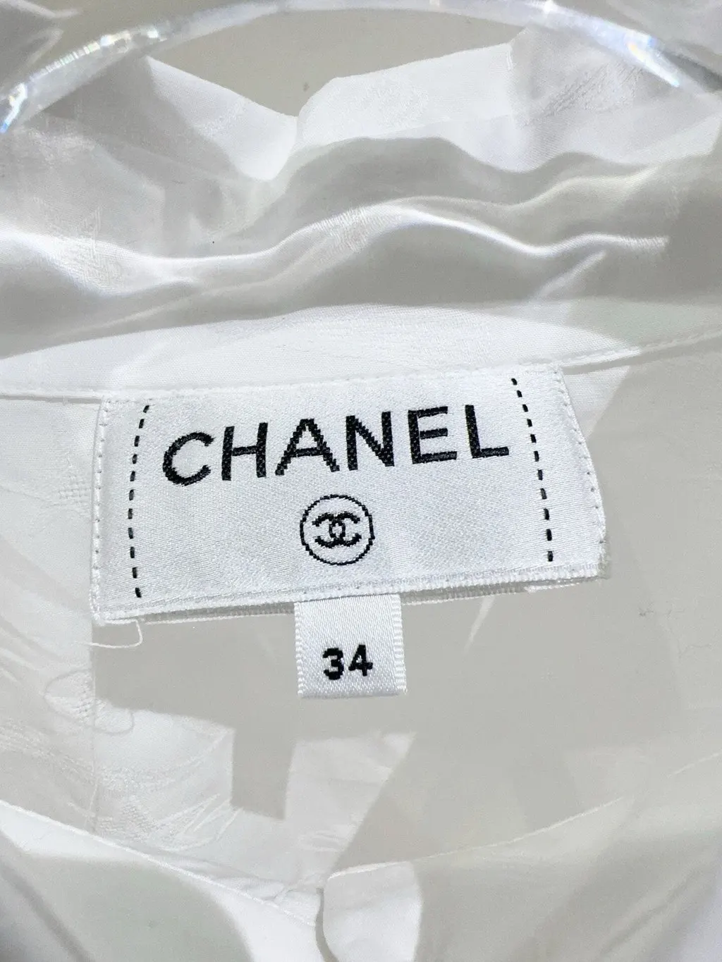 Chanel White Cotton Top White Cotton Very good - Back View