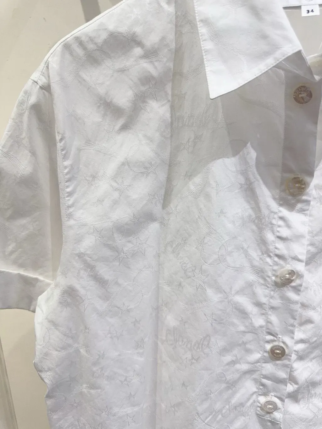 Chanel White Cotton Top White Cotton Very good - Inside View