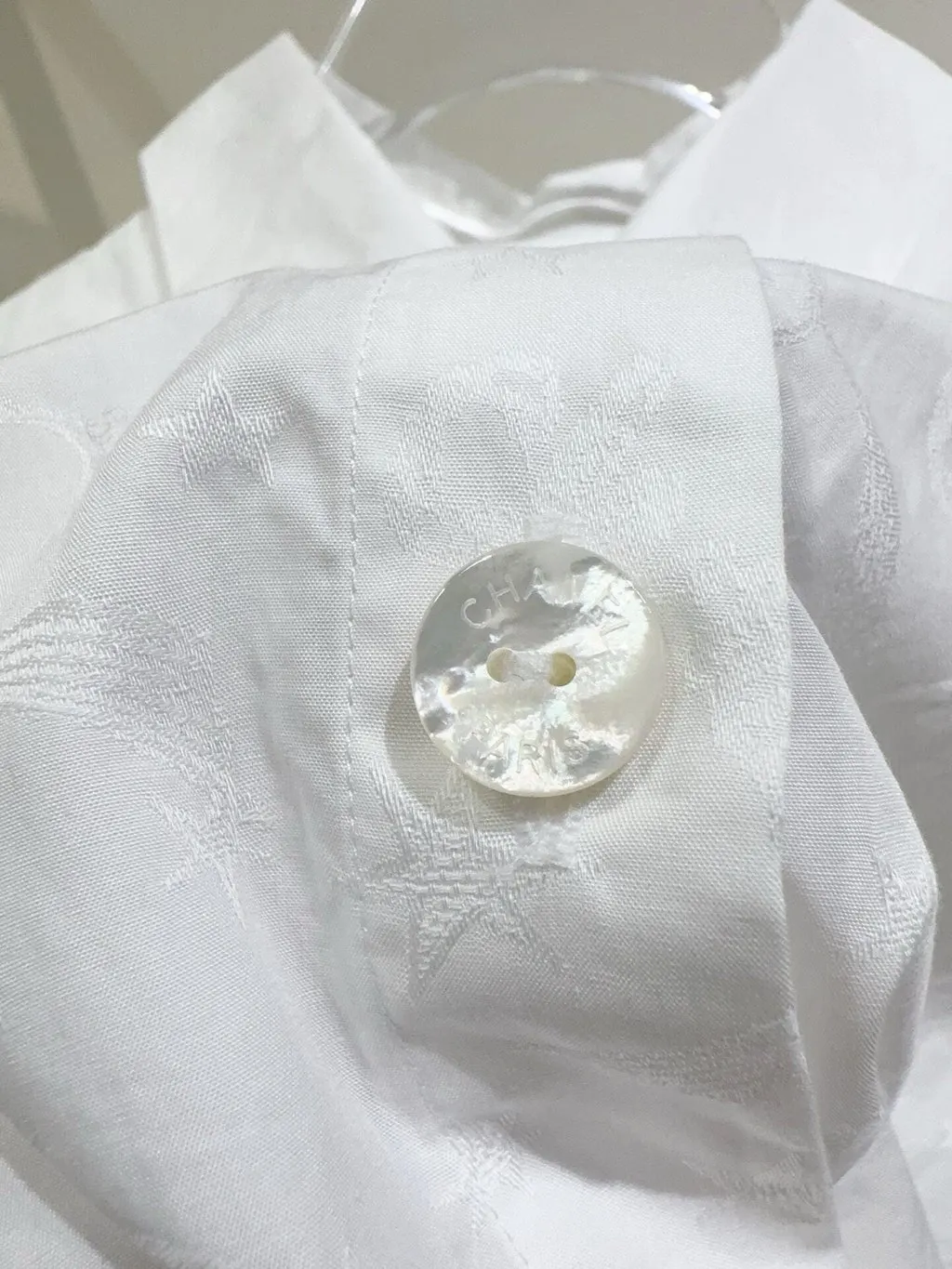 Chanel White Cotton Top White Cotton Very good - Model View