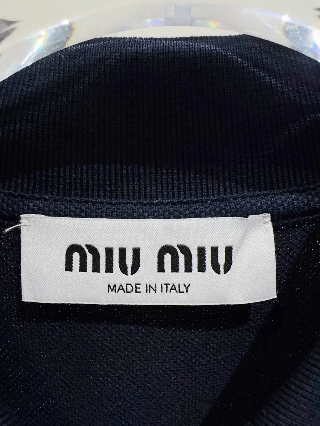 Miu Miu Navy Cotton Top Navy Cotton Very good - Inside View