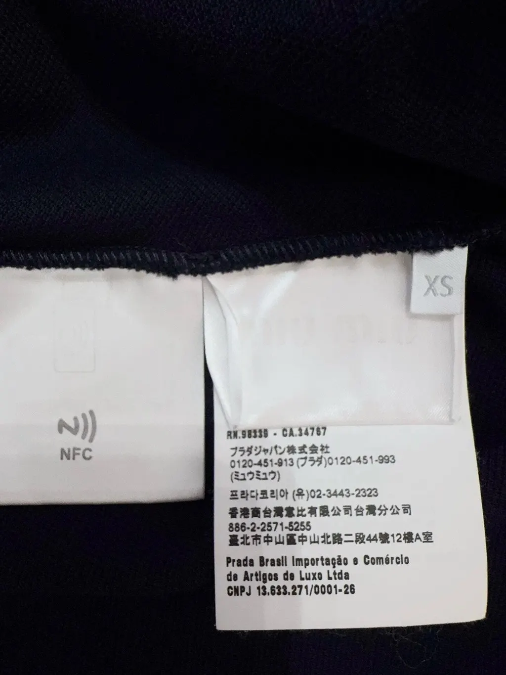 Miu Miu Navy Cotton Top Navy Cotton Very good - Box View