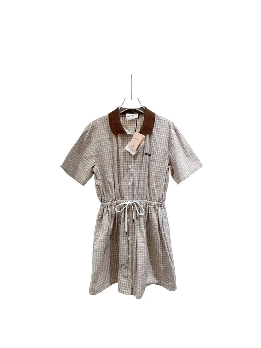 Miu Miu Cotton Dress MultiColor Cotton Never worn, with tag - Front View
