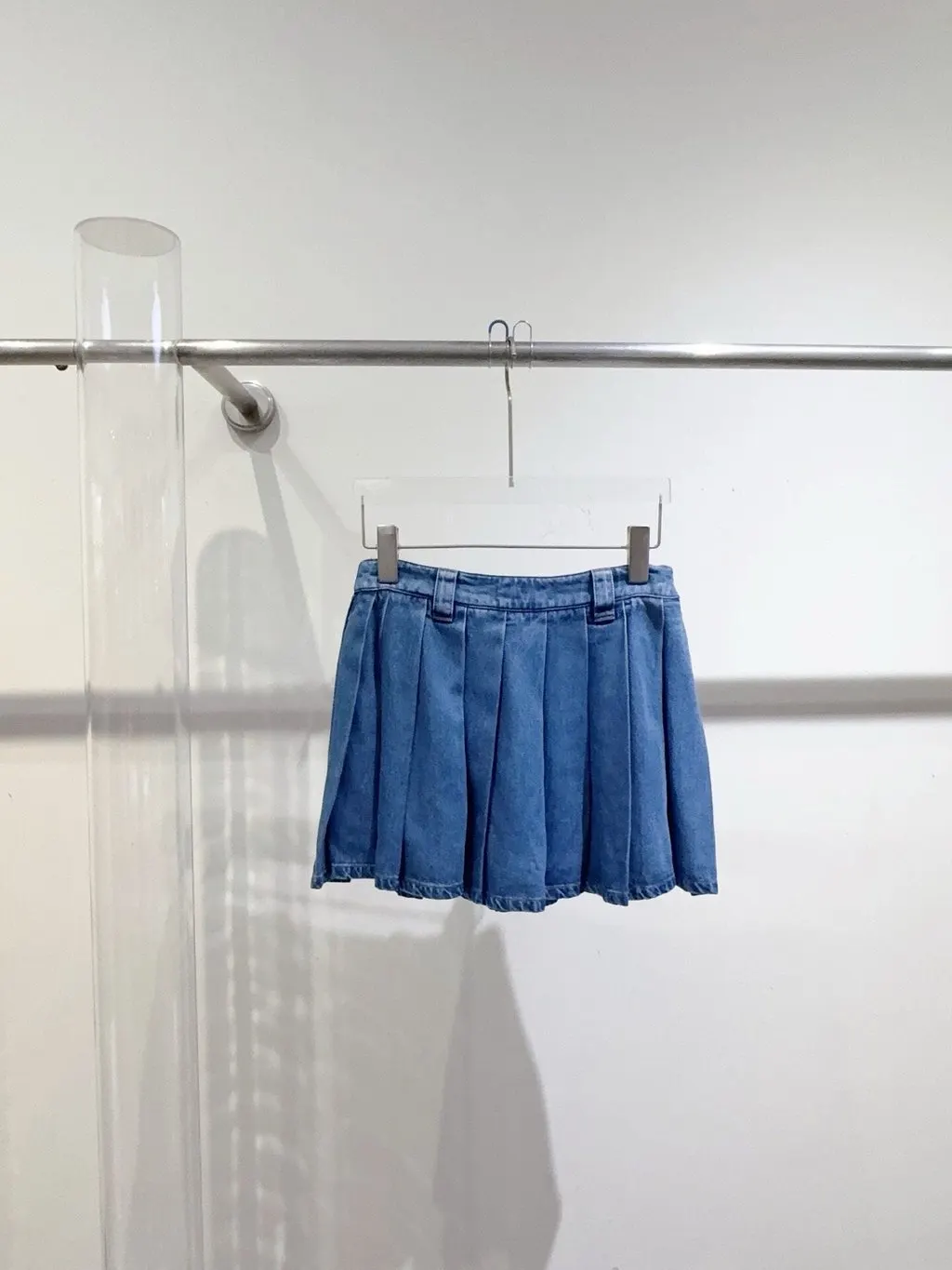 Miu Miu Blue Denim Skirt Blue Denim Never worn, with tag - Inside View
