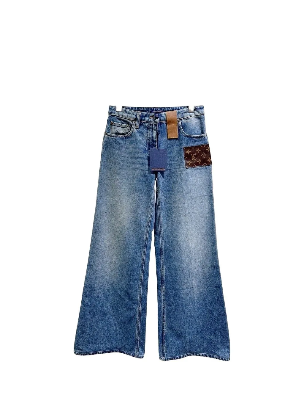 Louis Vuitton Blue Denim Jeans Blue Denim Never worn, with tag - Front View