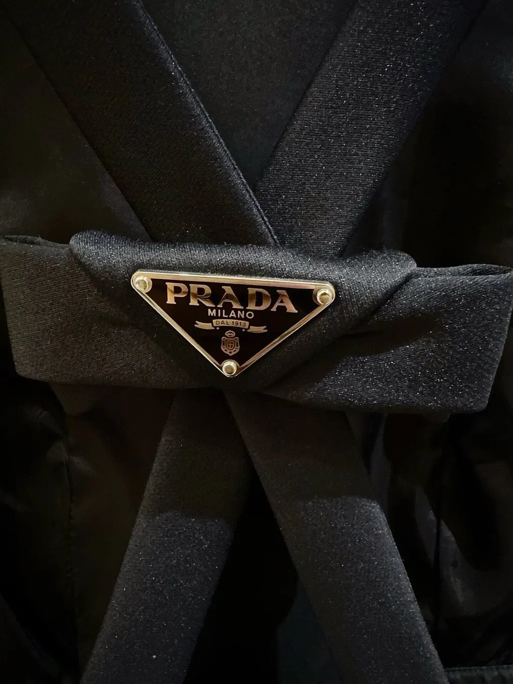 Prada Black Cotton Dress Black Cotton Never worn - Inside View