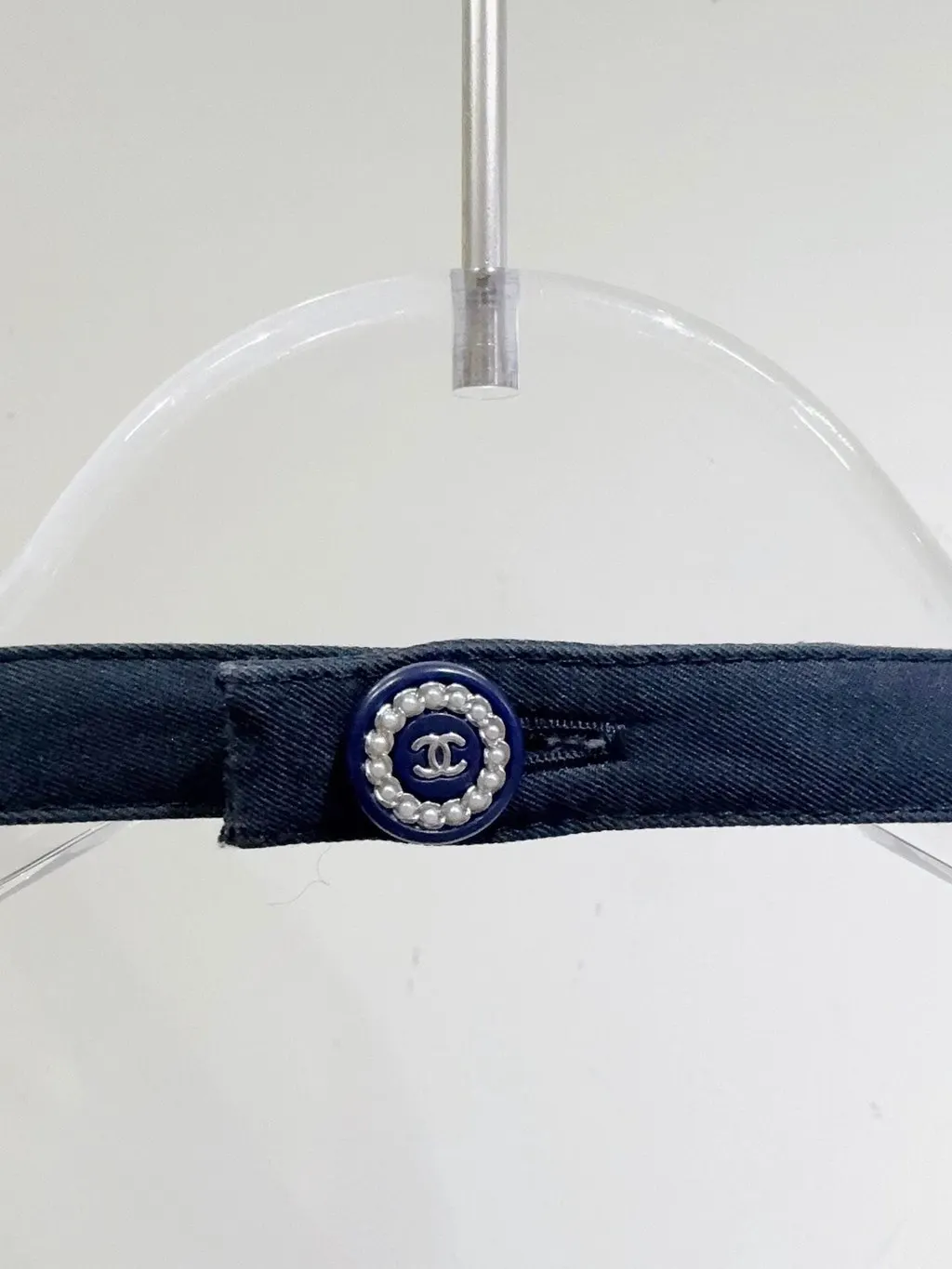 Chanel Navy Cotton Dress Navy Cotton Very good - Back View